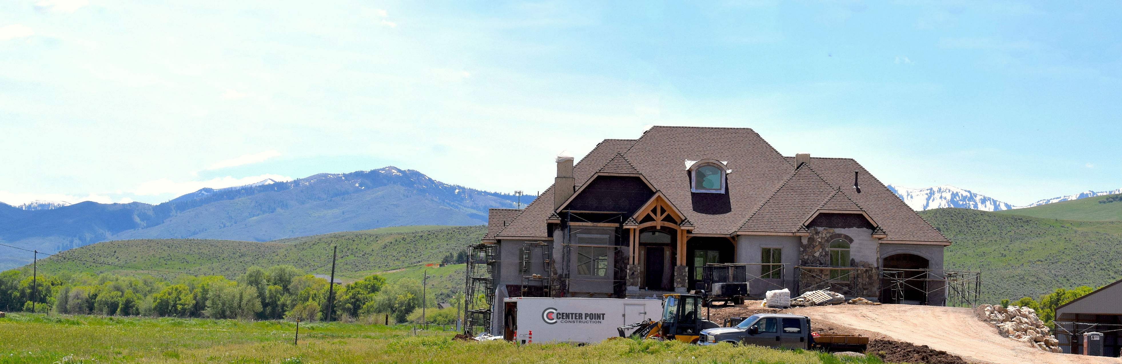 custom home being built by Center Point Construction in Morgan, Utah